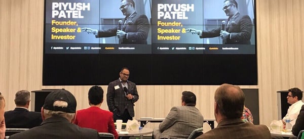 Keynote speaker Piyush Patel, angel investor, author, former CEO of Digital-Tutors